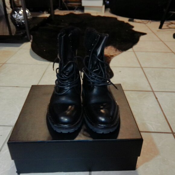 Hedi Slimane × Saint Laurent Paris 16FW Ranger Boots with Shearling sz41 - Picture 1 of 11